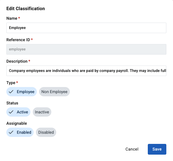 edit classification