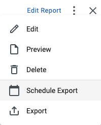 schedule report export